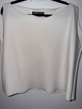 Chiara Boni Sleeveless Boatneck Camisole in Cream